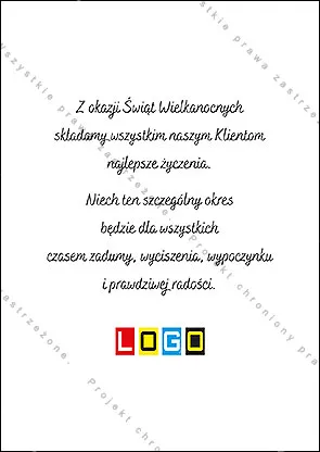 Kartka WZ1-100 Złoty bukiet z różowym jajkiem, tył