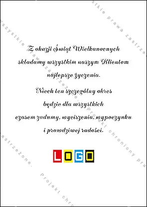 Kartka WZ1-103 Czerwone jajo z zieloną kokardką, tył