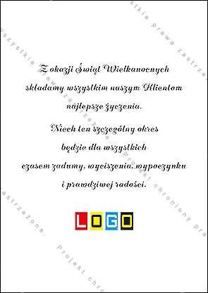 Kartka WZ1-110 Czarne i niebieskie pisanki, tył