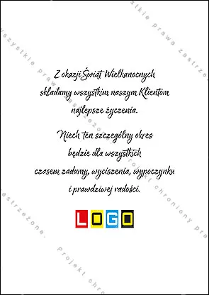 Kartka WZ1-129 Żonkil i jajko w kropki, tył